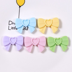 New love butterfly bow resin hair accessory DIY decorations cream resin drop resin phone case sticker