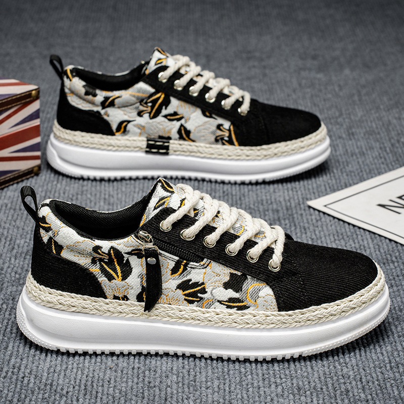 Zapatos de hombre Versión coreana de zapatos de moda de todo fósforo para hombre 2025 moda de nicho deportes zapatos casuales adolescentes estudiantes pana