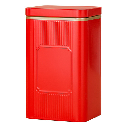 Anyuan packaging tinplate tea can 125g Biluochun square tea can Lapsang Souchong metal can tea tin box