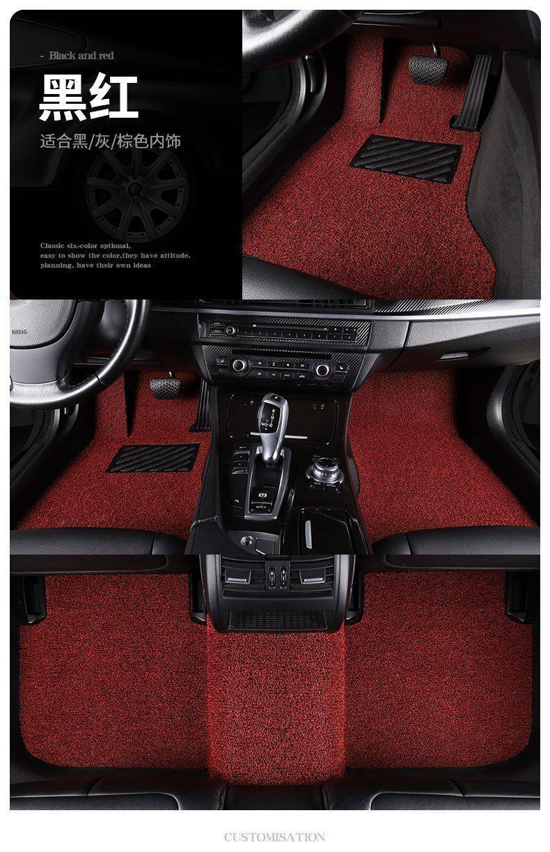 Car floor mats, carpet-style silk loop, custom-made for specific cars, highly durable, easy to clean, waterproof, and can be cut to size