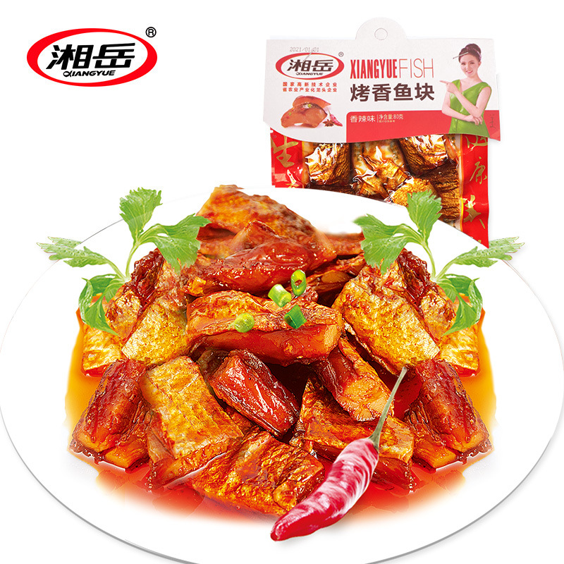 湘岳烤香鱼块80g湖南特产休闲食品厂家批发热卖零食方便小吃|ms