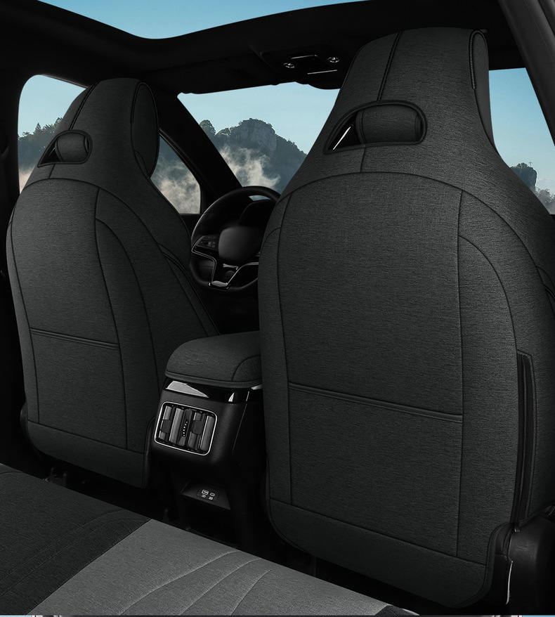 25 BYD Song plusDM-I Seat Cover All-inclusive Car Cushion Linen Four Seasons Universal Breathable Seat Cover