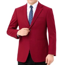秋冬新款男装休闲西服羊毛西装宽松上衣单西外套中年商务礼服正装