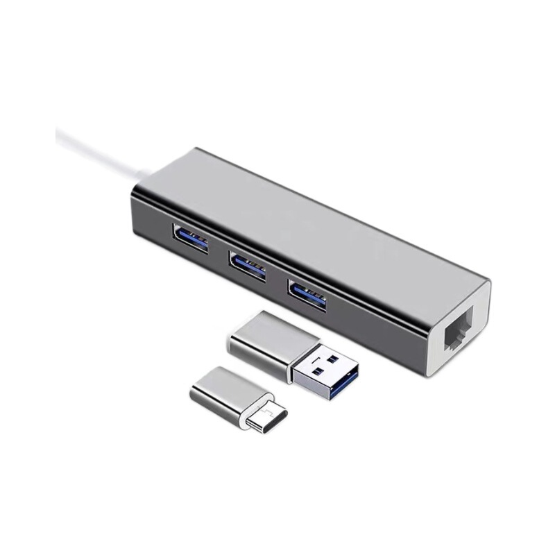卸売りType-C変換USB3.0無駆動8153bギガビットネットワークカードアルミニウム合金HUBノートケーブル変換器|undefined