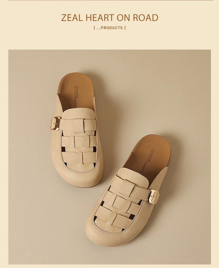 Dép sandal nữ quai chữ V đế dày phong cách cổ điển — AB198 Hạnh chi tiết 19