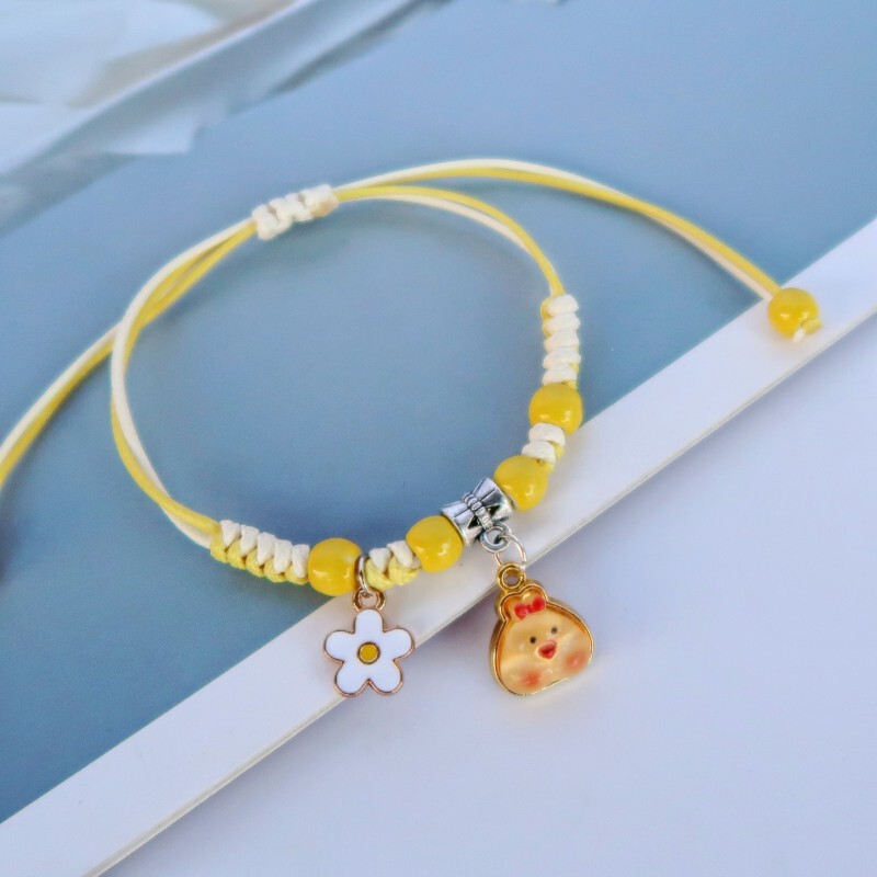 2024 cartoon character fruit series double color rope bracelet cute simple fresh Jingdezhen jewelry wholesale