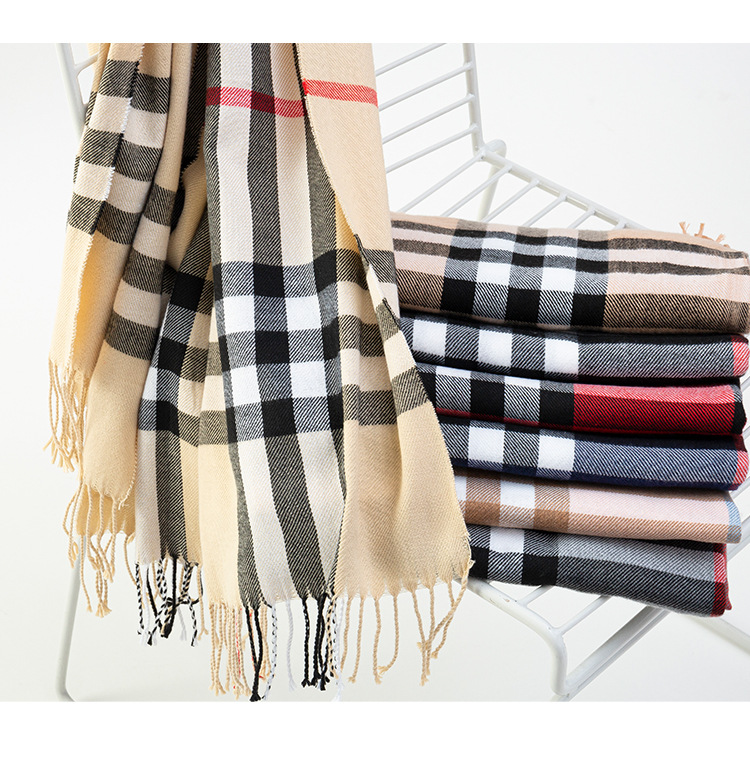 Femmes Mode  Pied-de-poule Forme De Cœur Polyester Impression Foulard display picture 2