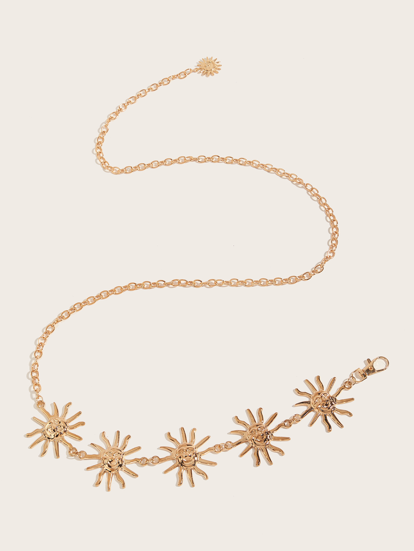 100g Weight Waist Chain Classification Holiday, Beach Occasion Iron Material Sun Pattern Spring&Summer Season Women's Gender Vacation Style Wholesale Jewelry Vacation Sun Iron Waist Chain 14
