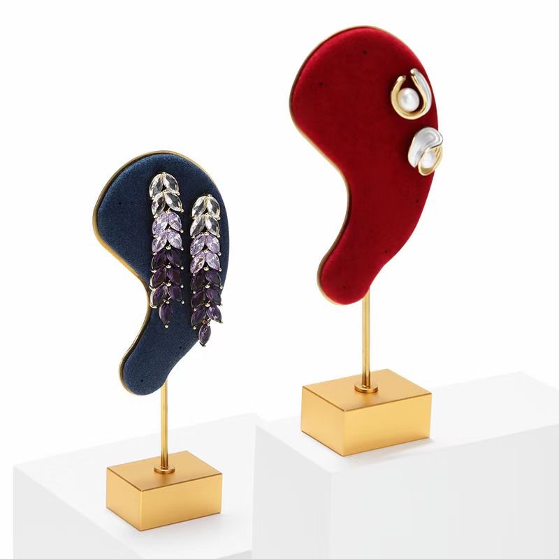 櫥窗立式陳列道具耳環展示架創意珍珠黃金純銀耳釘花朵耳飾架