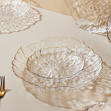 水果盘家用客厅轻奢玻璃干果盘茶几高颜值前台糖果零食摆放盘