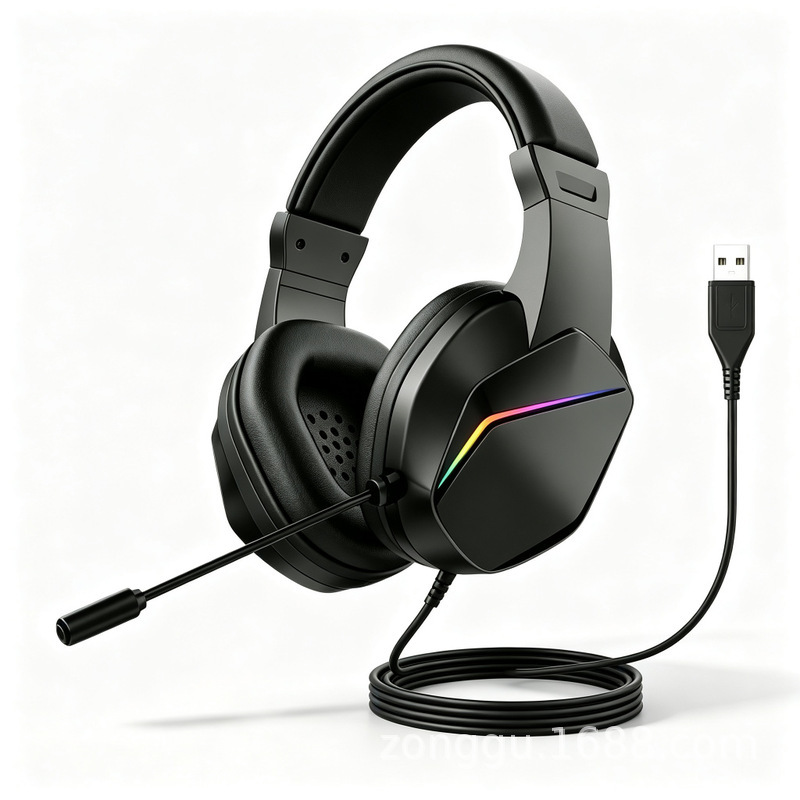 Cross-Border Export of Wired Headsets for Laptops and Desktop Computers, Universal with Microphone, for E-Sports Games, Factory Wholesale Cross-Border Export of Wired Headsets for Laptops and Desktop Computers, Universal with Microphone, for E-Sports Games, Factory Wholesale