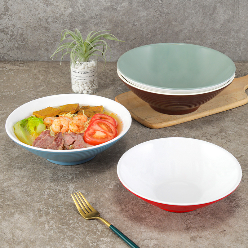 Melamine Bowl Imitation Porcelain Plastic Soup Bowl Noodle Bowl Powder Bowl Bamboo Hat Trumpet Bowl Large Spicy Hot Large Bowl Maocai Bowl Commercial Melamine Bowl Imitation Porcelain Plastic Soup Bowl Noodle Bowl Powder Bowl Bamboo Hat Trumpet Bowl Large Spicy Hot Large Bowl Maocai Bowl Commercial