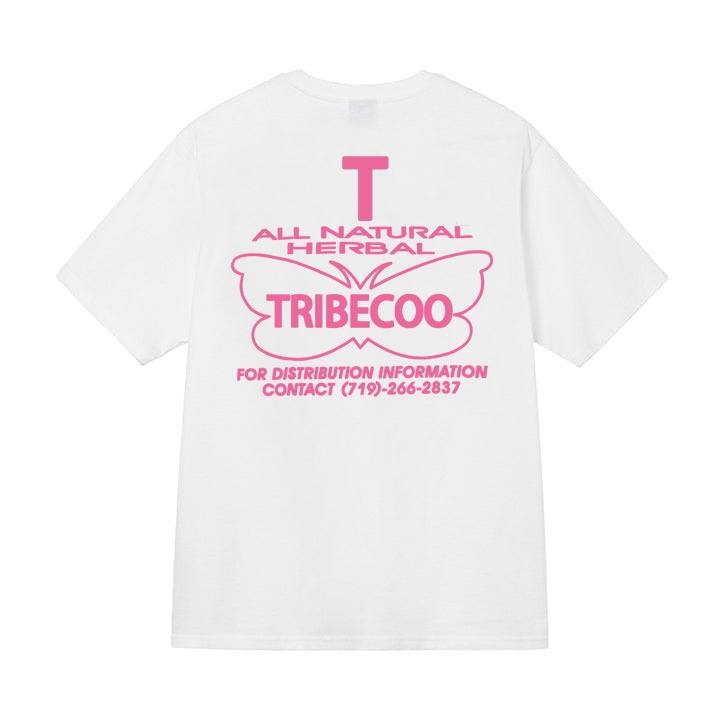 潮牌Tribecoo潮佰咖男女情侣装宽松短袖T恤纯棉2024印花上衣半袖