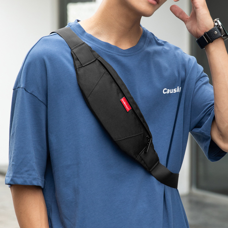 Men's mobile phone waist bag, multifunctional trendy shoulder bag, small sports crossbody bag, chest bag, backpack, crossbody bag wholesale