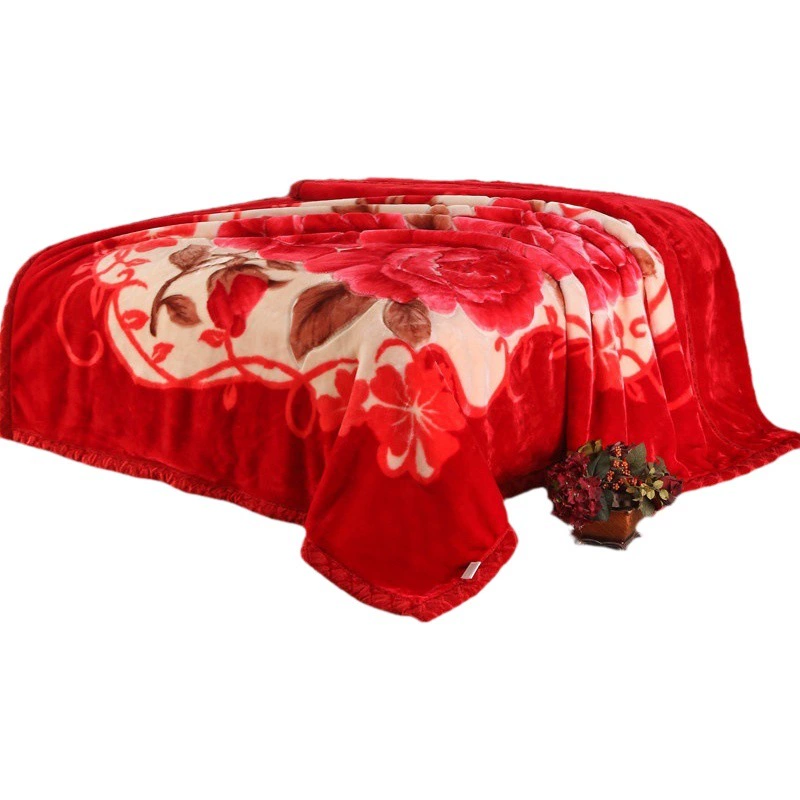 Двухслойное утолщенное одеяло из рашеля, односпальное или двуспальное, теплое одеяло для осени и зимы, плед из вельвета «облачный норка», одеяло для подарка на свадьбу