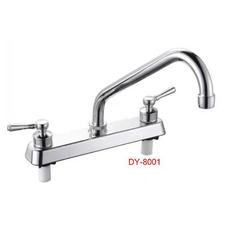 Exportaciones transfronterizas de América del Sur grifo frío y caliente doble placa de cerámica de plástico de doble interfaz grifo de cocina a prueba de salpicaduras