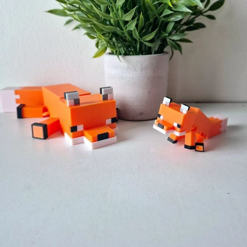 跨境新品3D打印我的世界白羽鸡可动钥匙扣3d打印玩具桌面摆件手办|undefined
