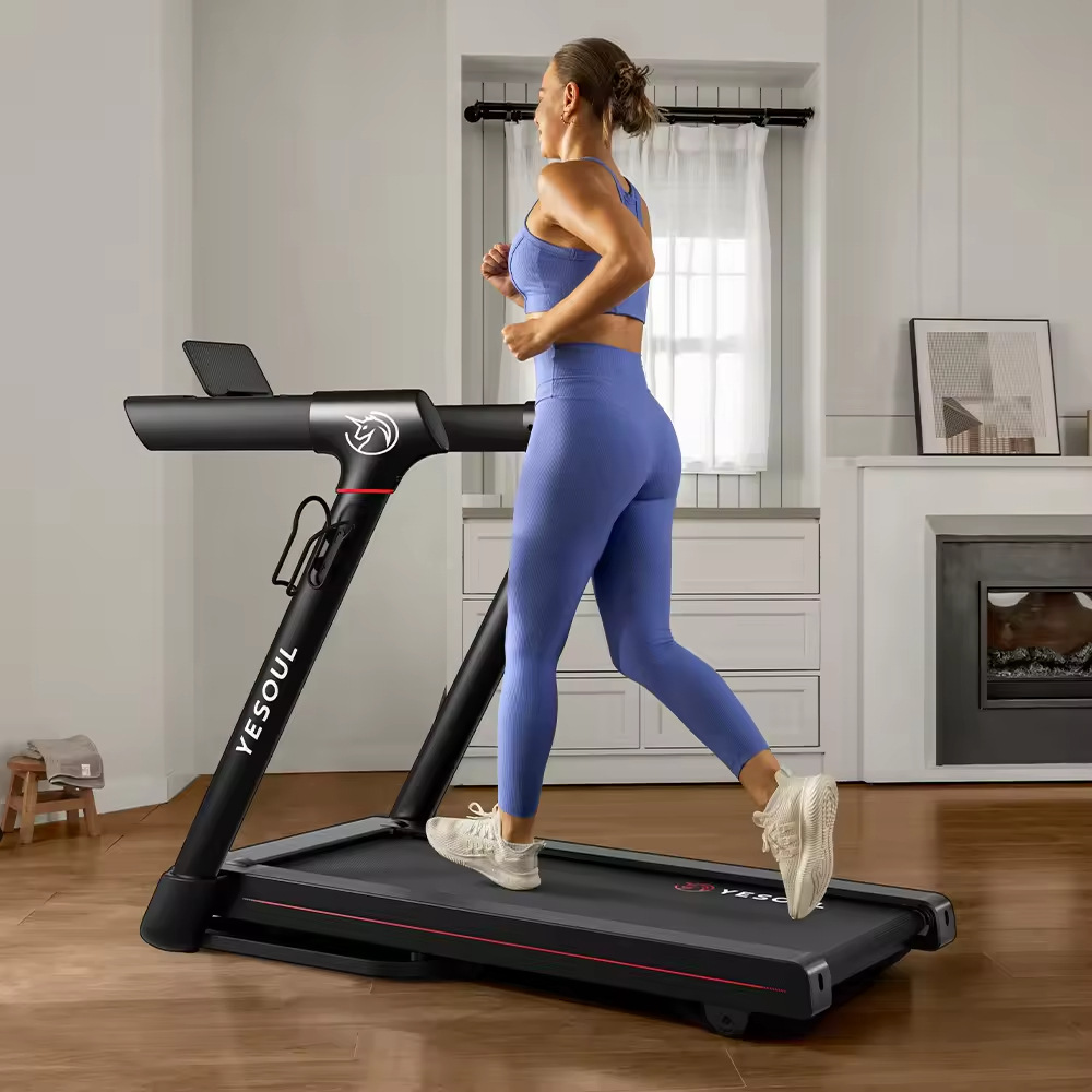 Yexiaozhoushi Household Foldable Electric Treadmill Ultra-Quiet Walking Machine Large-Screen Treadmill R1Pro