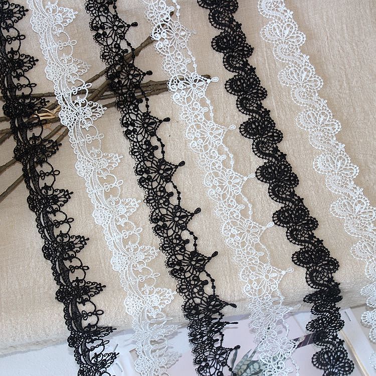 镂空精美涤纶水溶蕾丝服装装饰拼接缝纫材料 DIY婚纱饰品肩带辅料