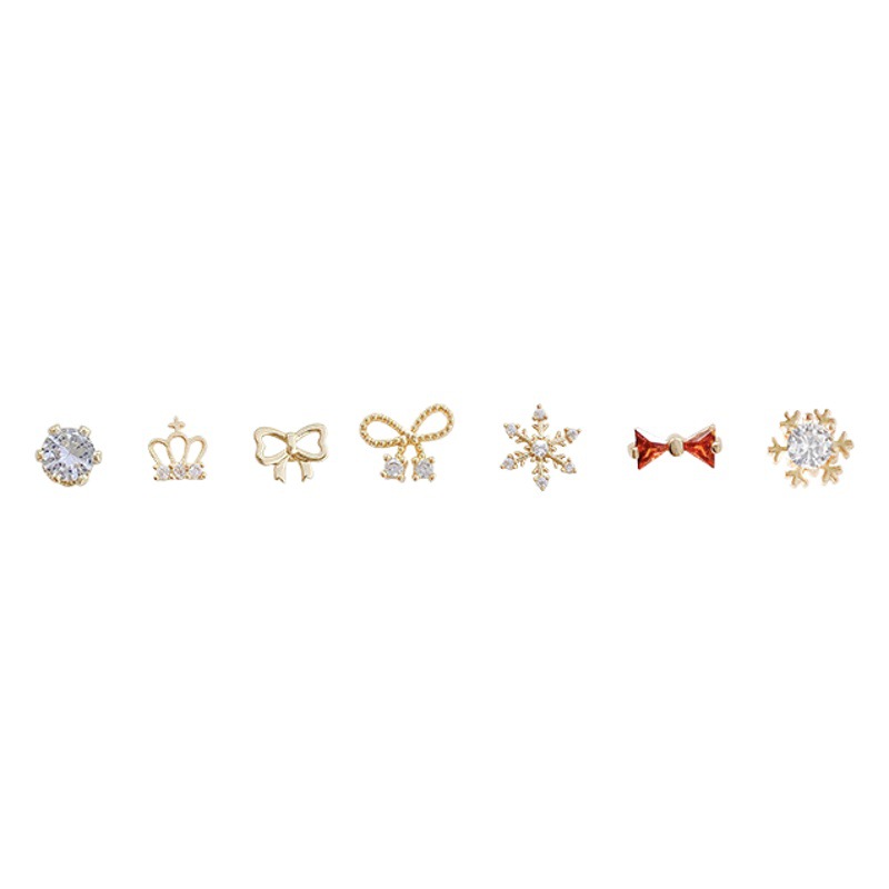 S925 aguja de plata TikTok mismo estilo Super Flash circón pequeños pendientes ins moda simple pendientes Cuidado del oído serie de traje image 1