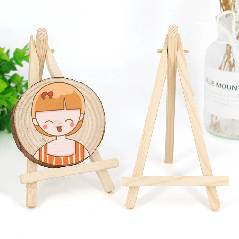 Solid Wood Triangular Easel Display Stand Mini Pine Desktop Stand Digital Oil Painting Small Stand Painting Stand Display Stand