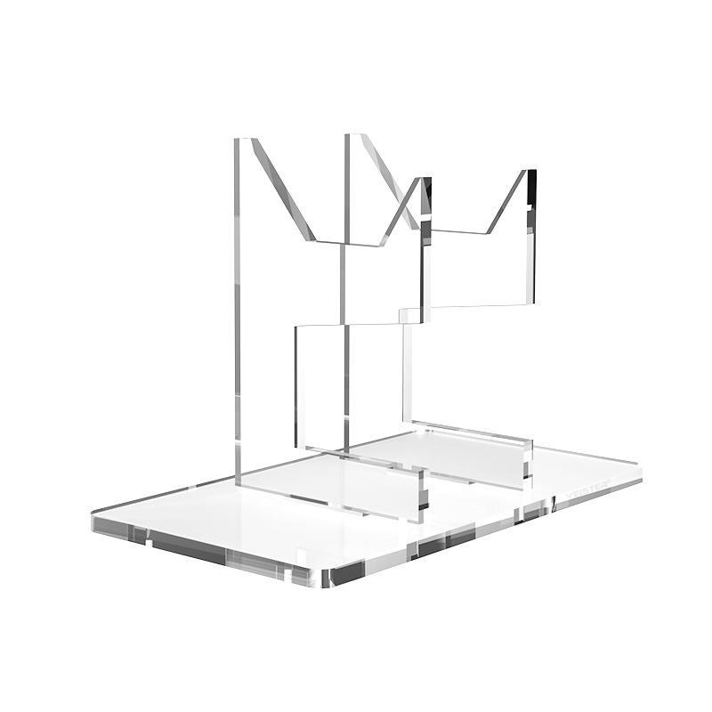 Soporte de acrílico del almacenamiento de la manija de acrílico del soporte PS4/ PS5/PS3 del soporte de escritorio de la doble-capa GamePad