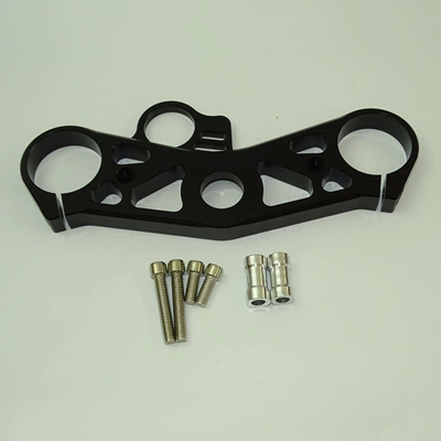 Suitable for Yamaha R6 08-16 Modified Separated Handlebar Upper Samsung Upper Joint Plate Shock-Absorbing Direction Column (Motorcycle frame) - black