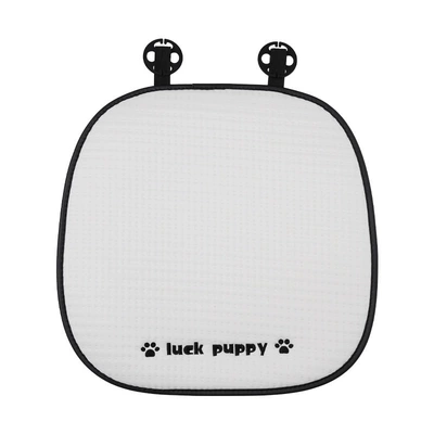 Waist support Silk Breathable and Comfortable Car Seat - ice-silk-plaid-puppy-seat-cushion-white-front-row