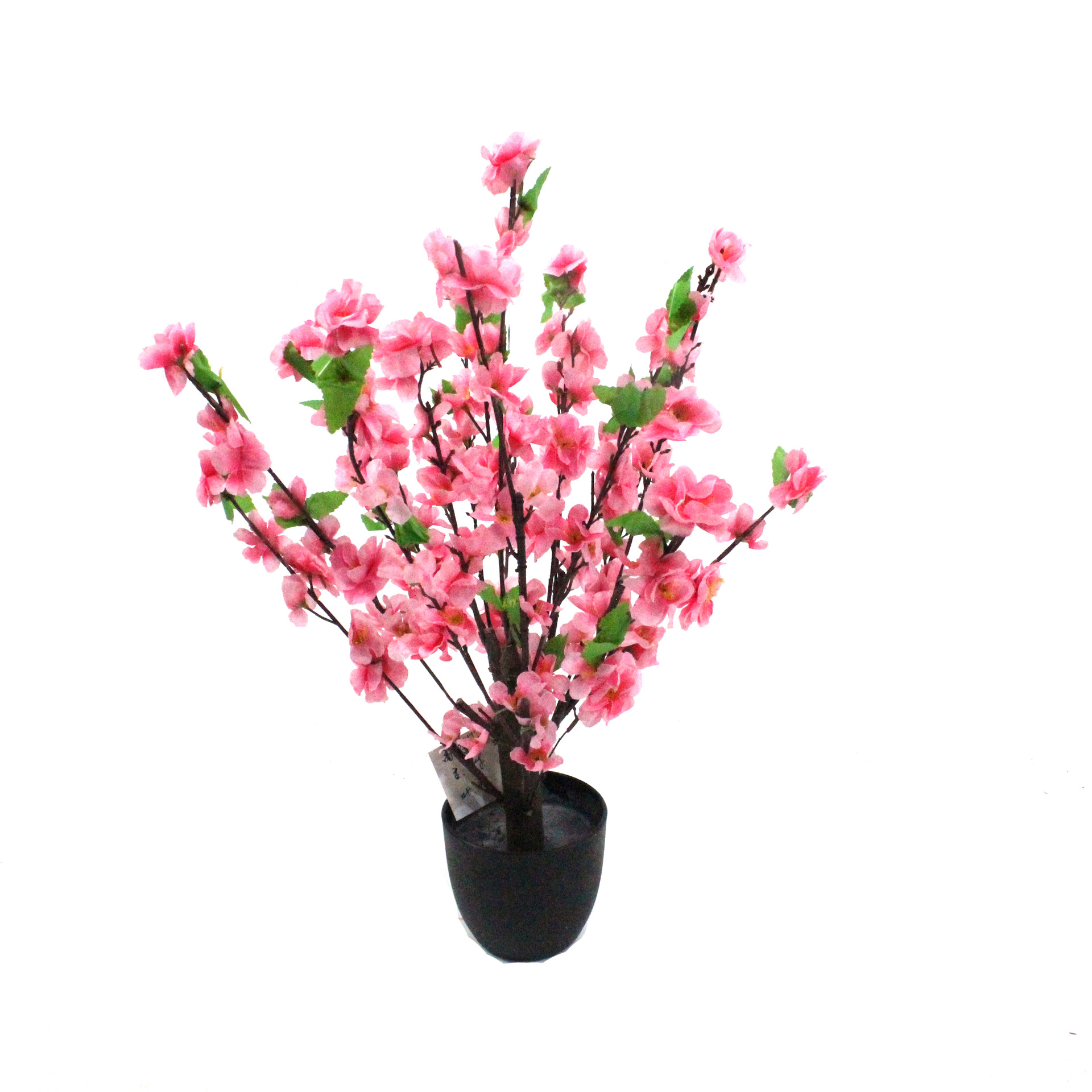 Venta caliente planta de simulación flor de durazno falsa decoración de la sala de estar sala de exposiciones planta en maceta de piso flor falsa decoración de interiores flor de durazno de simulación