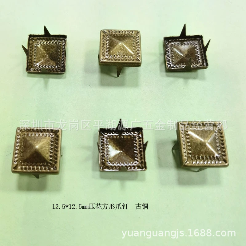 [модное украшение] 12,5*12,5 мм прессованные квадратные заостренные гвозди одежда поясная сумка украшения аксессуары