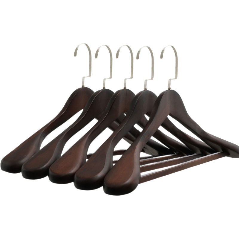 Percha de ropa de madera de hombro ancho de madera maciza percha de traje sin costuras abrigo de ropa de hombre percha de ropa de tienda de ropa percha de madera para el hogar