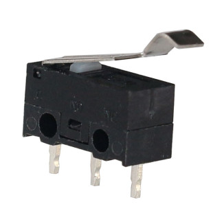 Mouse Switch with Handle, Micro Tactile Button Switch, Three-Pin Tactile Switch, Straight Handle, Black Handle, High Handle