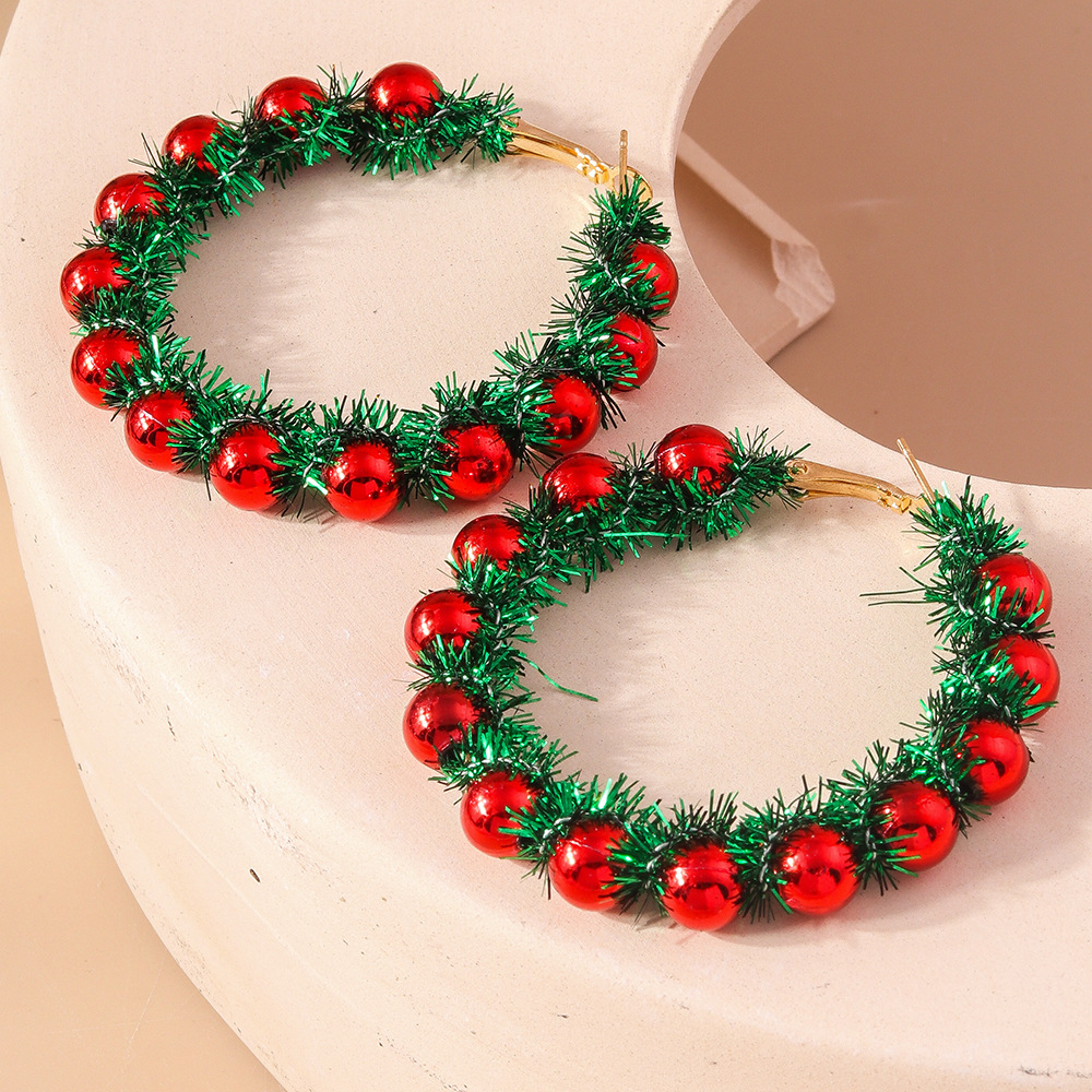 13g Weight Alloy Ear Needle Material Earrings Classification 1 Pair Quantity Holiday, Festival Occasion Plastic Material Christmas Festival Christmas Tree, Santa Claus Pattern Women's Gender Cute, Classic Style Style 1 Pair Christmas Cute Classic Style Christmas Tree Santa Claus Plastic Earrings 10