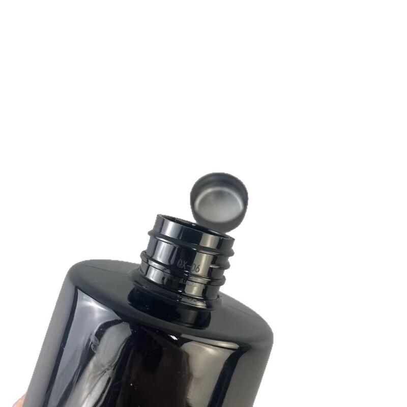 卸売り500ml平肩ペットボトル黒色pet透明プラスチック分注瓶シャンプー入浴剤黒色丸瓶|undefined