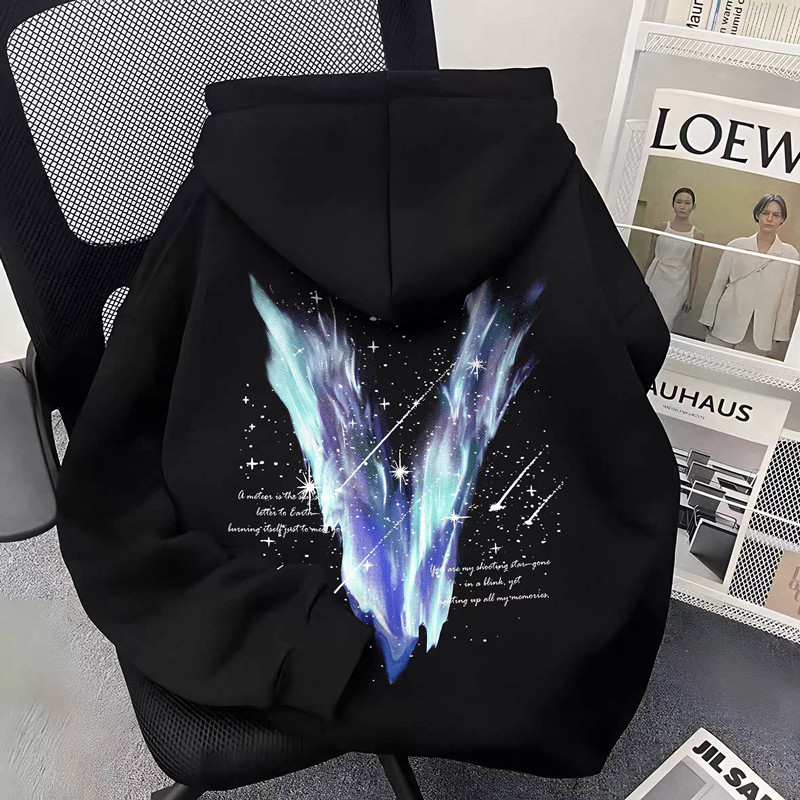 American Hooded Sweatshirt Men's High Street Retro Trendy Brand Large Size Top Autumn and Winter Velvet Thick Youth Jacket 8XL American Hooded Sweatshirt Men's High Street Retro Trendy Brand Large Size Top Autumn and Winter Velvet Thick Youth Jacket 8XL