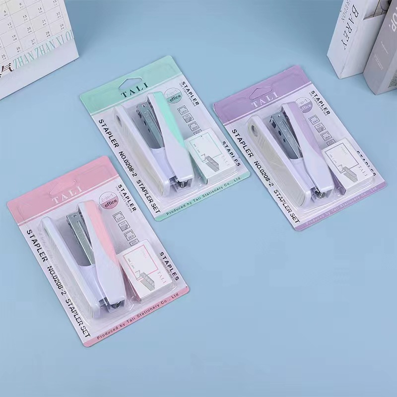 스테이플러 멀티 사양 학생 스테이플러 사무실 용품 휴대용 사무실 스테이플러 귀여운 스테이플러 세트
