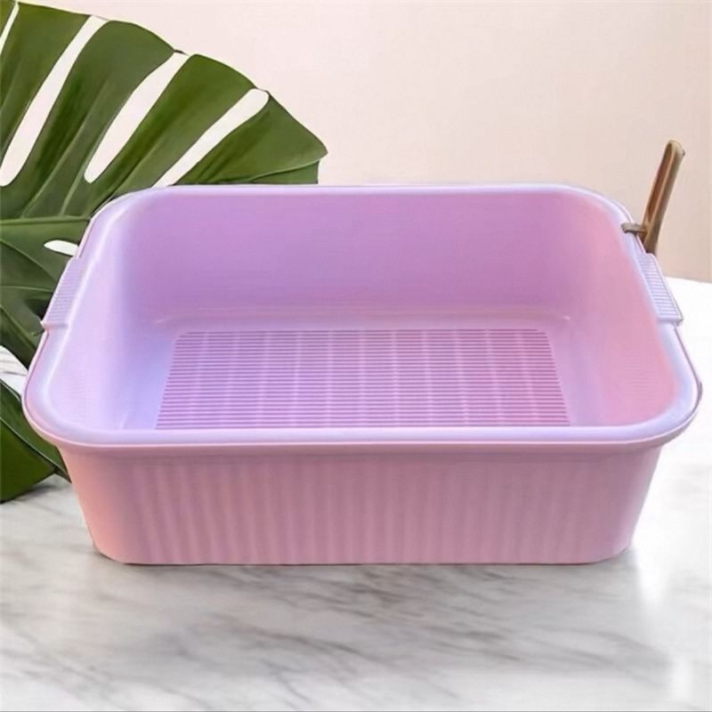 보라색 고양이 배변 상자(세트)
