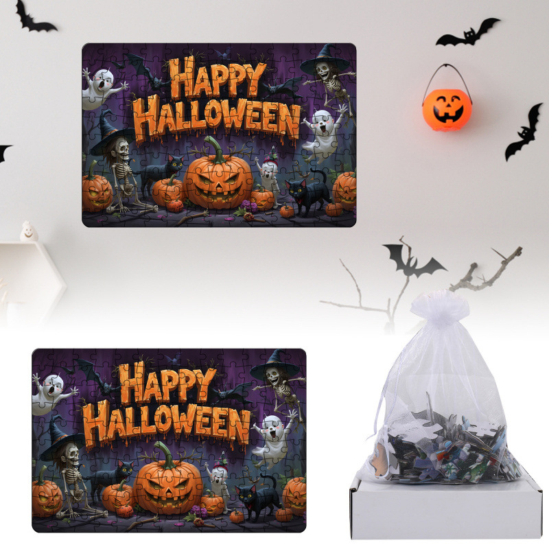 Cross-Border Halloween Puzzle Family Party Leisure Puzzle Game Home Living Room Wall Decoration Puzzle Hanging Painting