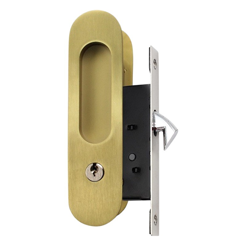 Baño balcón puerta de madera puerta corredera de doble cara cerradura de gancho puerta corredera de cocina con cerradura de gancho de llave cerradura de puerta incrustada invisible