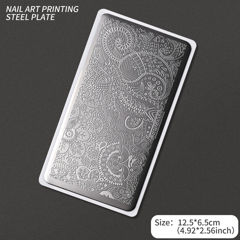 Cross-border explosion printing template nail art steel plate rectangular printing plate color painting oil template new printing in stock