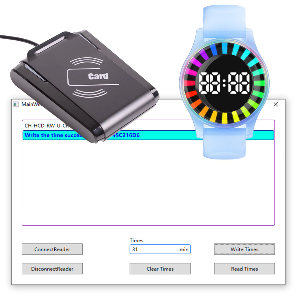 F08 Chip Led Time Management Bracelet Time Control Timing Wristband Trampoline Park Bracelet Indoor Amusement Park
