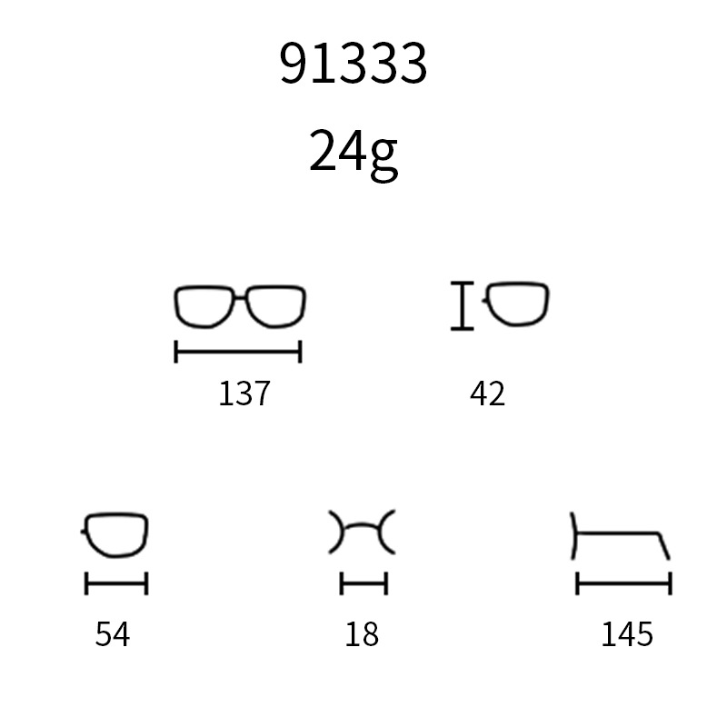 91333 personalidad delgada y ligera tendencia de gafas al por mayor anteojos de luz azul anteojos metálicos masculinos con gafas miopes image 5