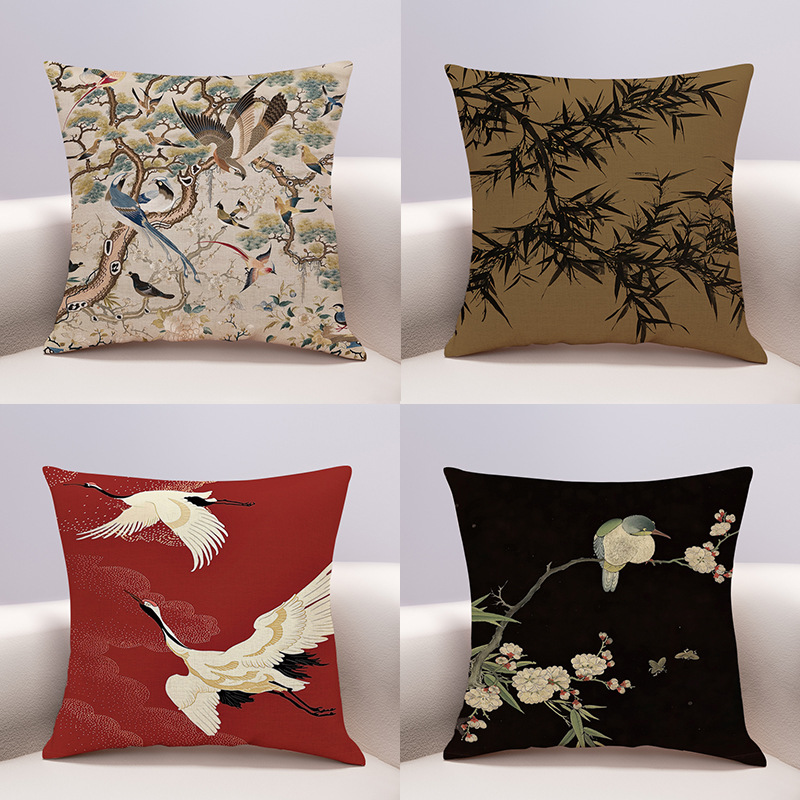 French Retro and Antique Style Pillow Sofa Living Room Decoration Light Luxury High-Level Cushion Waist Pillow Bedside Pillow Cushion