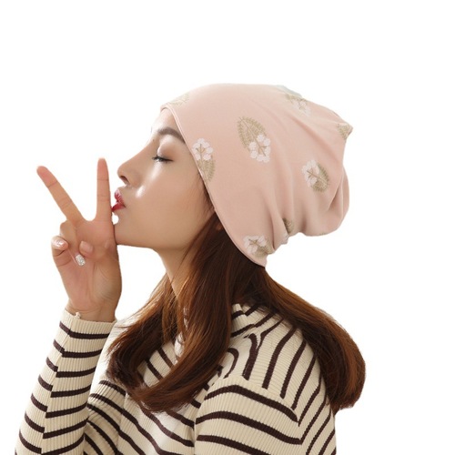 Manufacturer wholesale confinement hats available for all seasons, cotton soft breathable fashionable pile hats, maternity hats, maternity hats