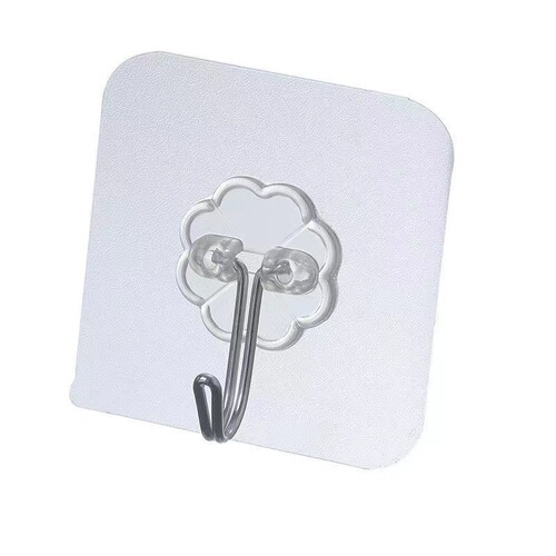Adhesive Hook Strong Stick Hook No Drilling Hole Invisible Adhesive Heavy Duty Transparent Kitchen Wall Hook Tape Powerful Wall Mount