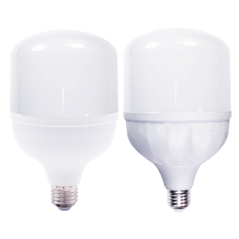 Bombilla LED E27 tornillo grande boca ahorro de energía hogar bolsa de plástico lámpara de bombilla de aluminio pequeño estilo blanco hilo B22 bombilla 50W
