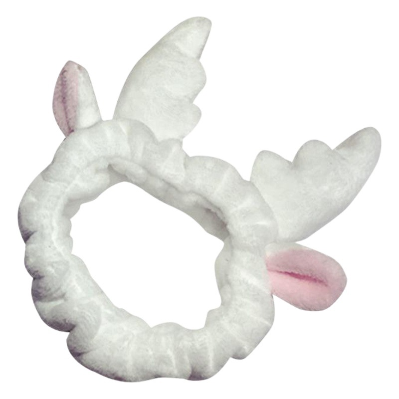 Accesorios para el cabello coreano lavado facial banda para el cabello banda de maquillaje femenino diadema máscara banda para el cabello franela Linda cornamenta venta Linda diadema