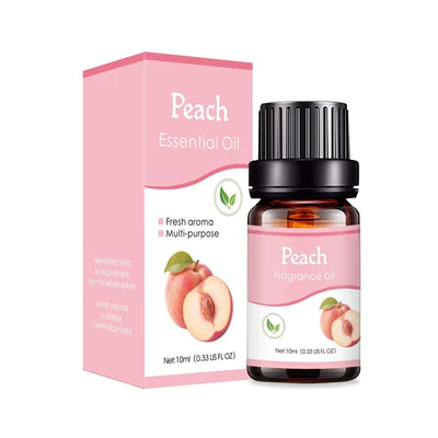 Perfplant seat – Round wooden car aroma diffuser - white-peach-10ml