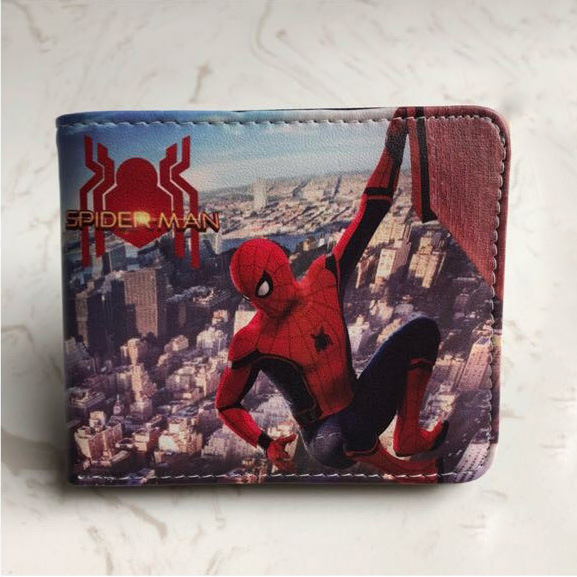 Superhéroe de dibujos animados anime periférico corto Niños estudiante masculino y femenino Cartera de dibujos animados cartera titular de la tarjeta