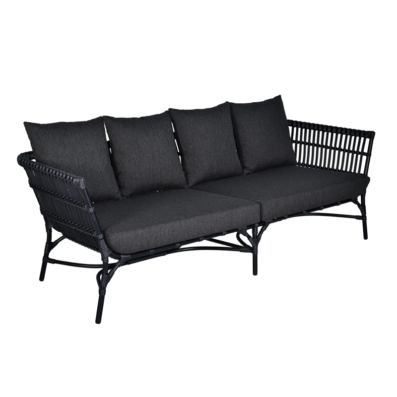 Sofá de ratán al aire libre nórdico Terraza Jardín Villa Al aire libre Impermeable Protector solar Ocio Combinación de patio Muebles de terraza